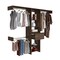 Tuhome Manchester 250 Closet System, Five Open Shelves, One Drawer, Three Metal Rods, Dark Walnut CLC6726 - alternate 4